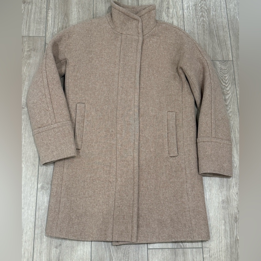 J. Crew Women's Tan Wool funnel neck Coat